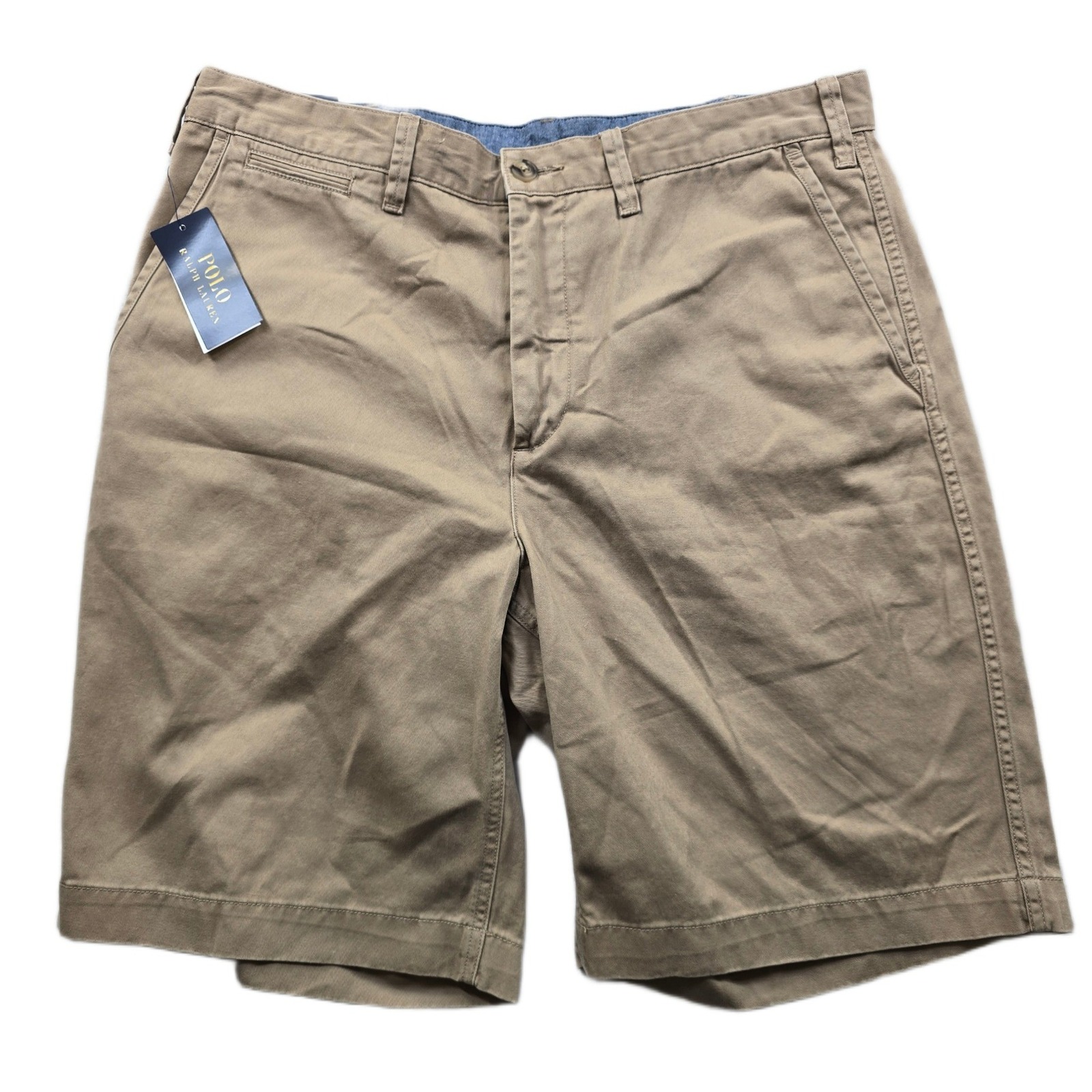 Polo Ralph Lauren Chino Shorts Mens 34 Khaki Tan Beige Relaxed 10" Luxury New